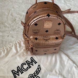 Authentic MCM X-Mini Stark side stud backpack